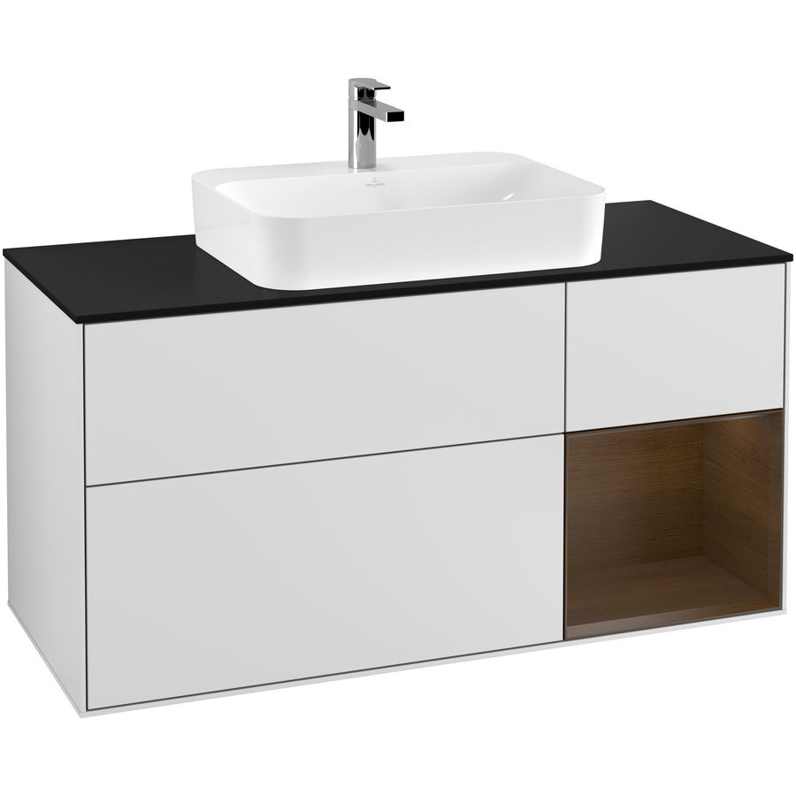 Wastafelonderkast Finion 1200x603x501mm White Matt Lacquer F422GNMT