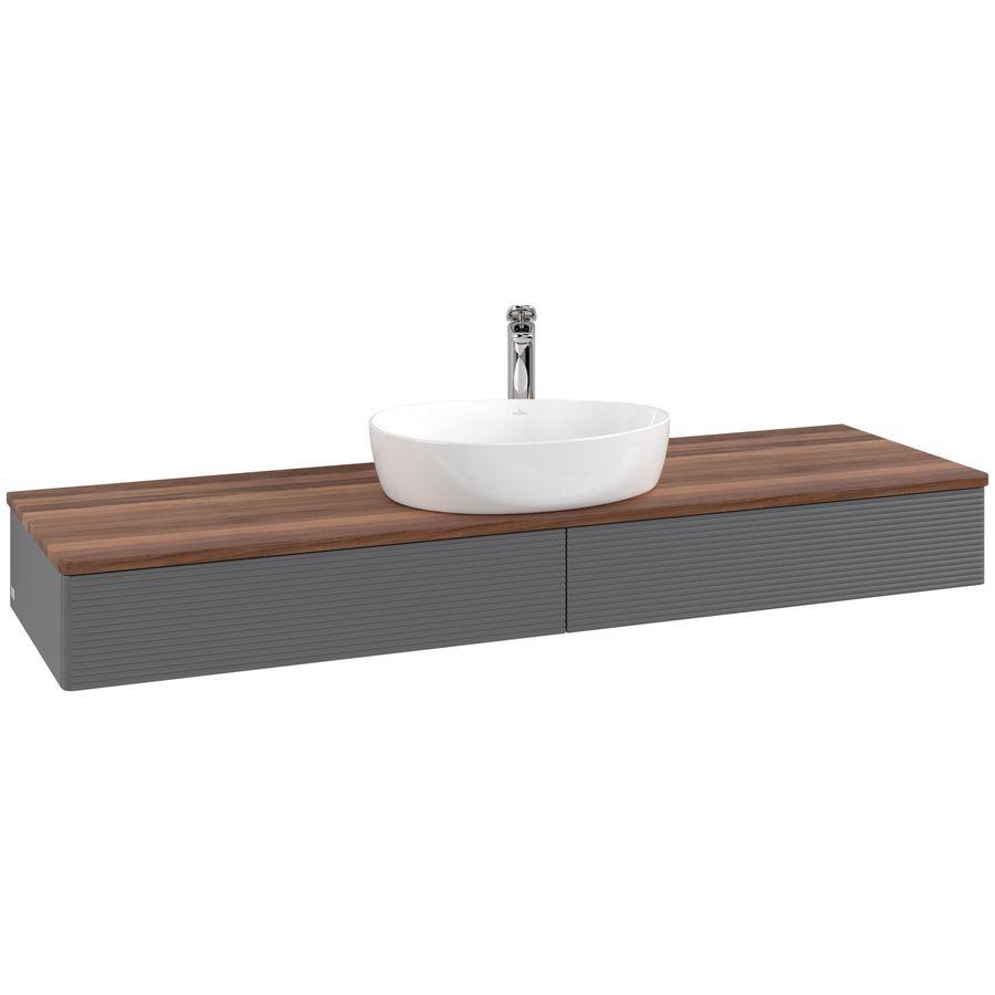 Wastafelonderkast Antao 1600x190x500mm Antr. Matt Lacquer L14152GK