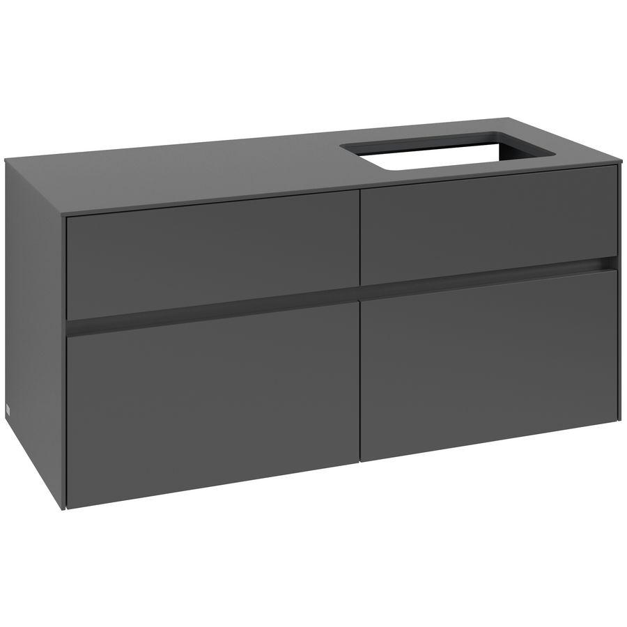 Wastafelonderkast Collaro 1200x548x500mm Graphite C114B0VR