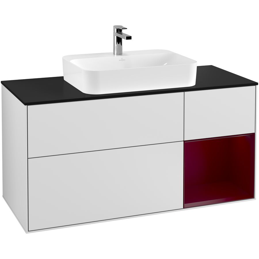 Wastafelonderkast Finion 1200x603x501mm White Matt Lacquer F422HBMT
