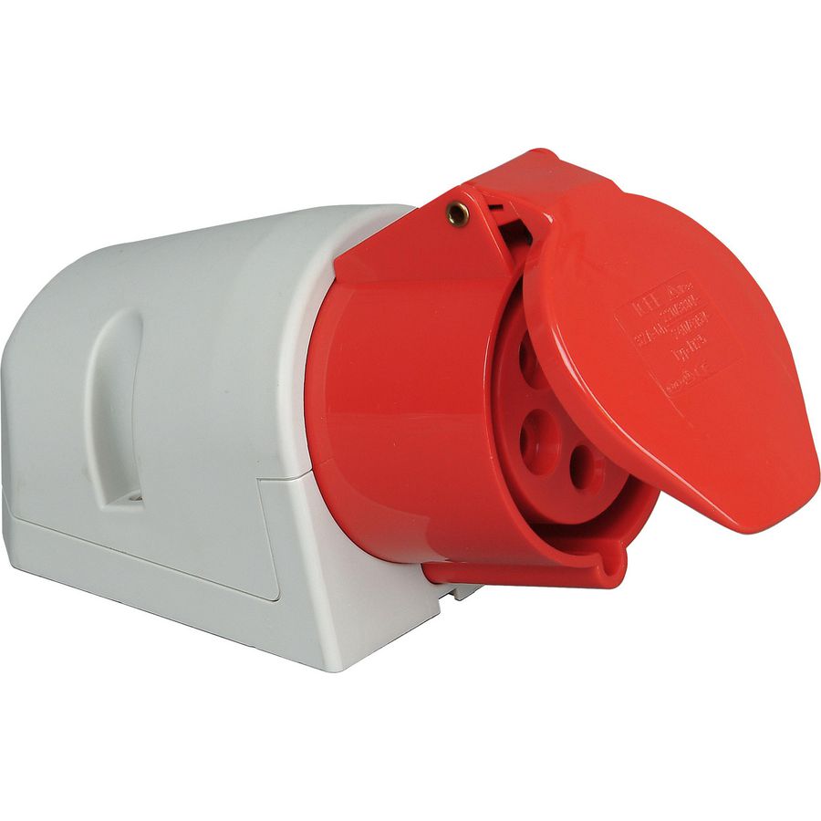 CEE wandcontactdoos 5P 32A 400V 6h IP44 rood VVE=5