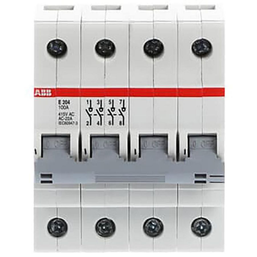Schakelaar E200 4P 100A grijs