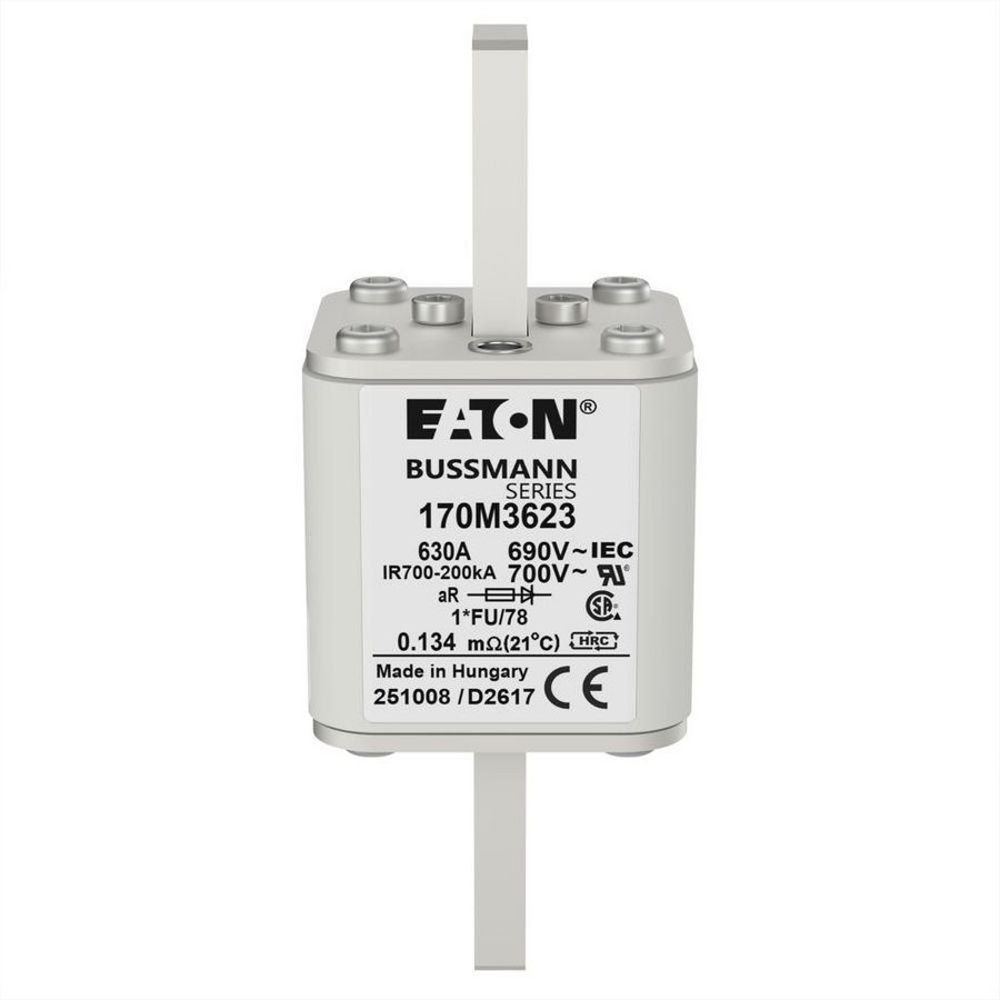 Zekering h. snelheid 630A AC 690V 200kA compact 1 45x VVE=6