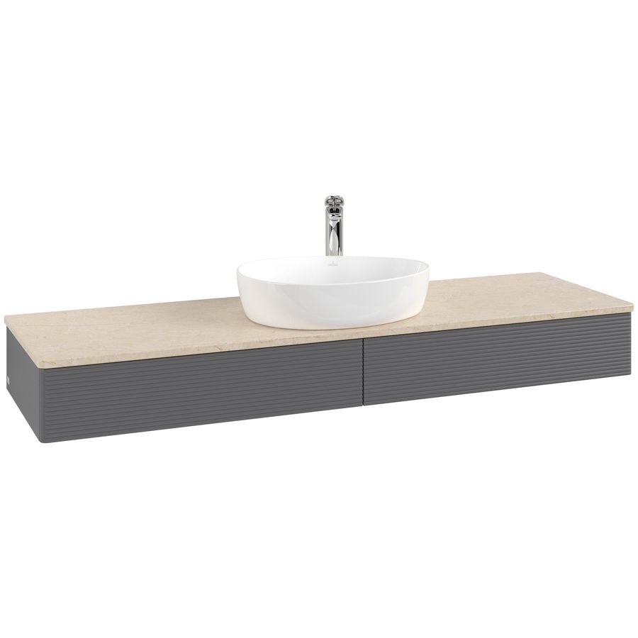 Wastafelonderkast Antao 1600x190x500mm Antr. Matt Lacquer L14153GK