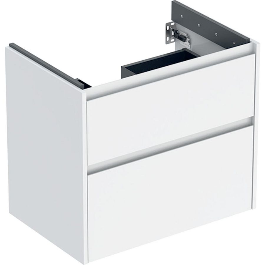 onderkast voor wastafel 2x la 69.3x60.6x44.6cm Breedte wastafel=75cm wit / gelakt zijdeglans