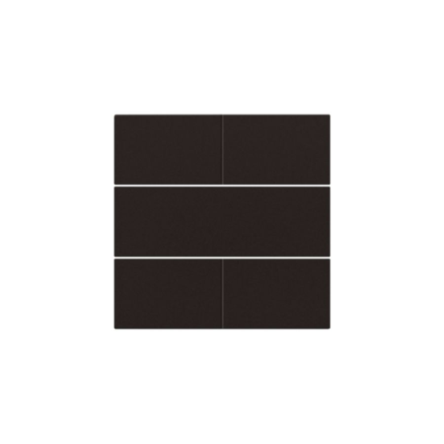 Afwerkingsset 4-voudige pot.vrij knop 24V dark brown