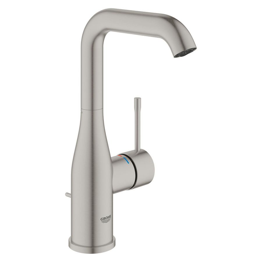 Essence L-size wastafelmengkraan supersteel (rvs look) hoog incl. waste