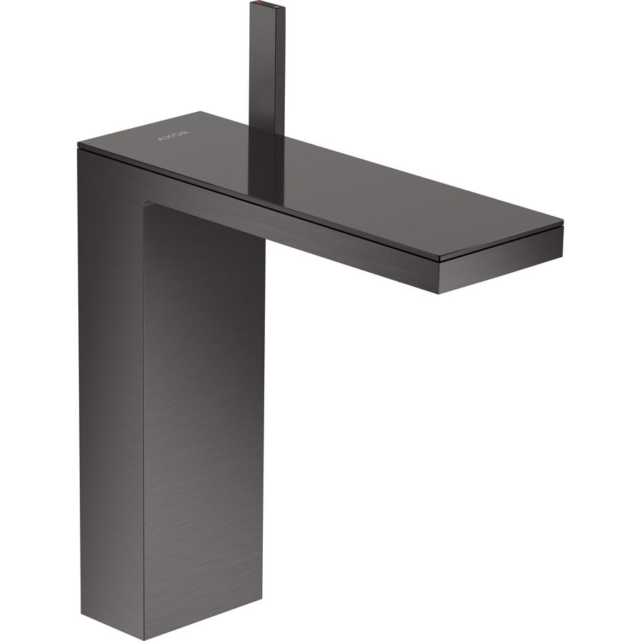 AXOR MyEdition 1-hendel wastafelmengkraan 230 zonder plaat met afvoerplug Brushed Black Chrome