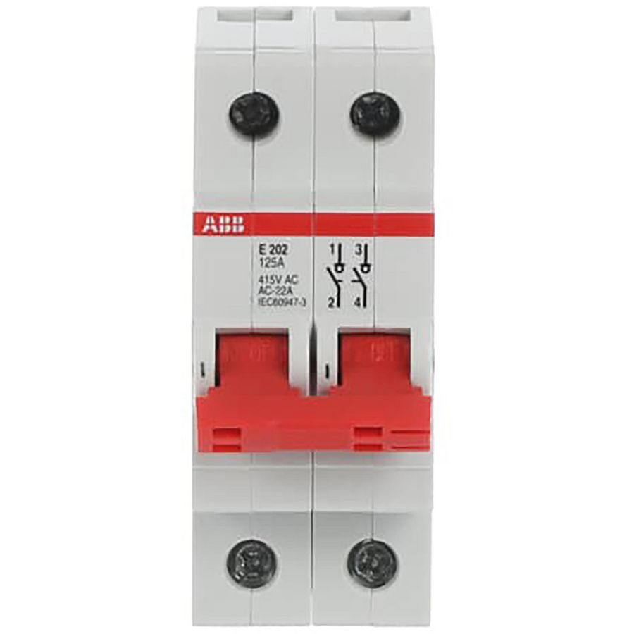 Aan-Uit schakelaar rood 2 P 125A