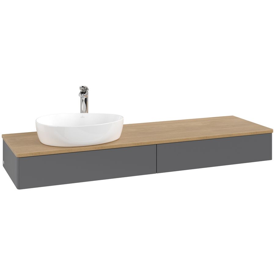 Wastafelonderkast Antao 1600x190x500mm Antr. Matt Lacquer L15051GK