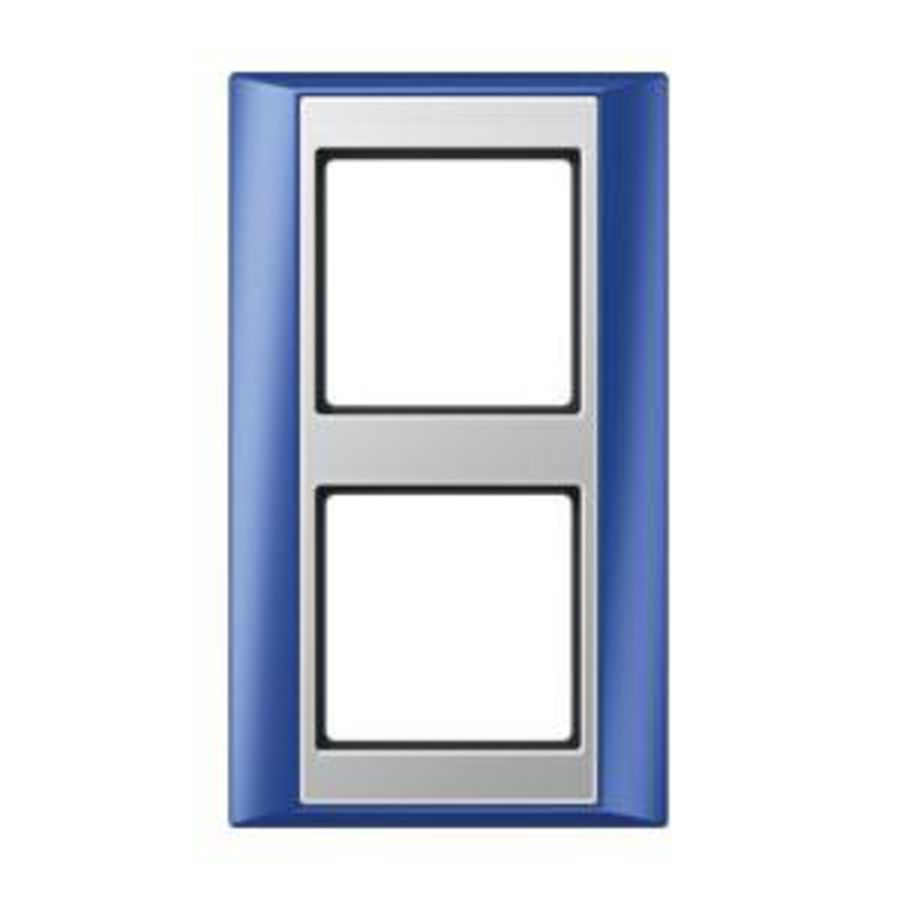 Afdekraam blauw-alu. 2-voudig A-plus VVE=10