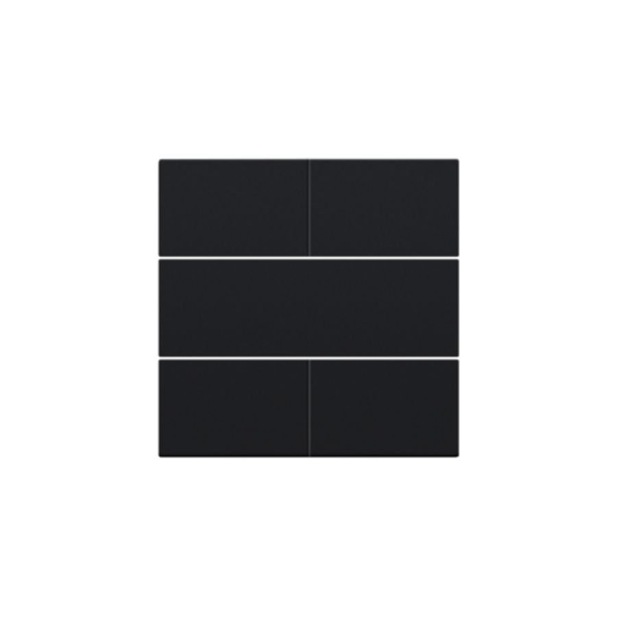 Afwerkingsset 4-voudige pot.vrij knop 24V black coat