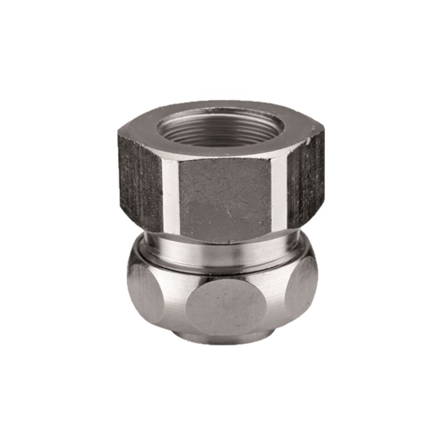 Metalen connector recht metrisch binnen schroefdr M25 VVE=10