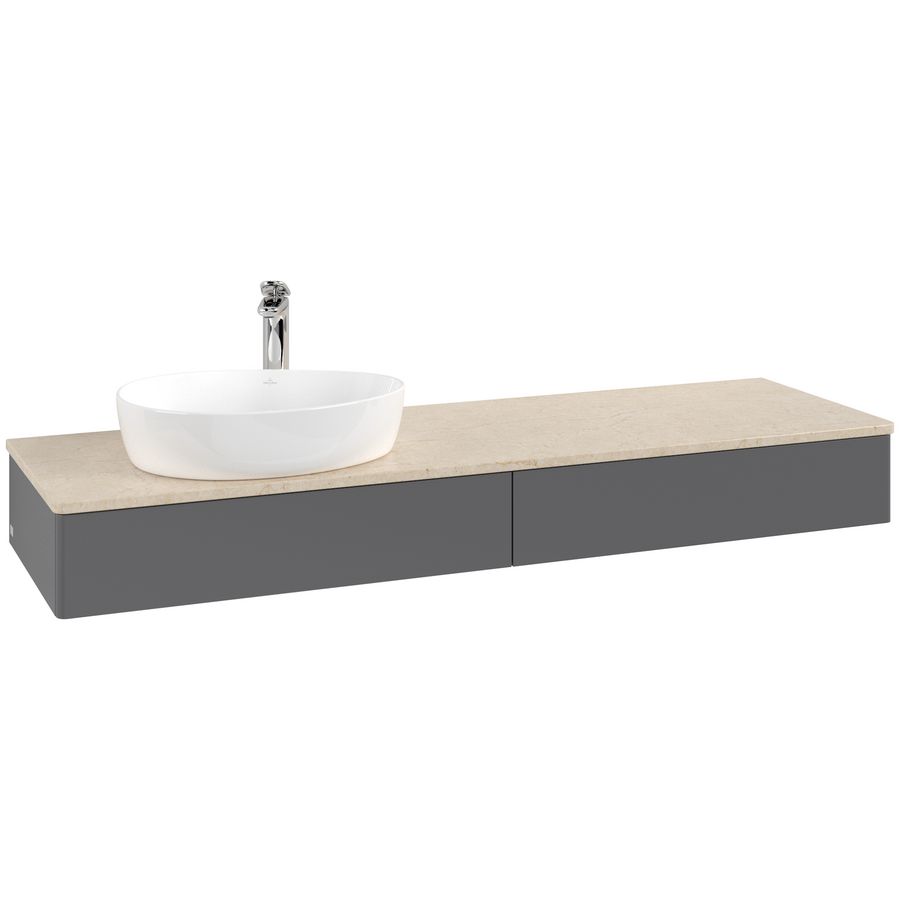 Wastafelonderkast Antao 1600x190x500mm Antr. Matt Lacquer L15053GK