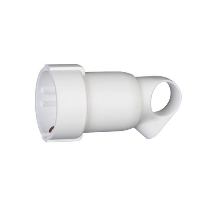 Stekker Randaarde met trekoog wit ContraRex