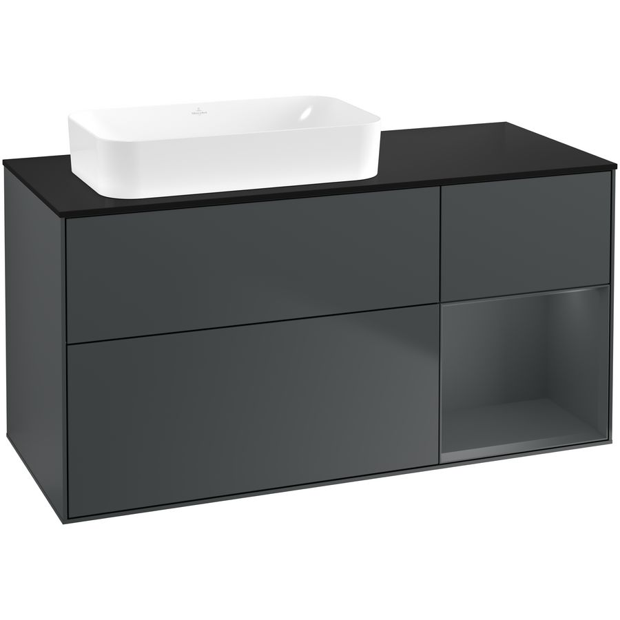Wastafelonderkast Finion 1200x603x501mm Mid.Blue Matt Lacquer F692HGHG
