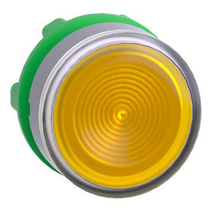 yellow flush illumiated pushbutton head integRALLED cp grey