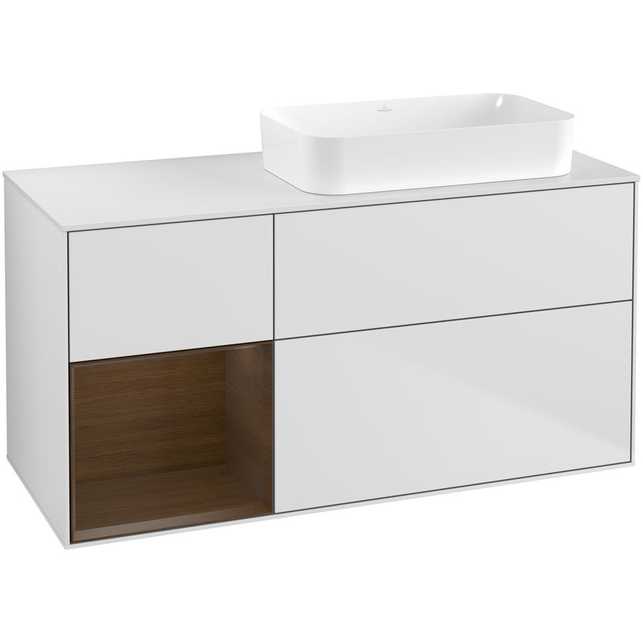 Wastafelonderkast Finion 1200x603x501mm White Matt Lacquer F681GNMT