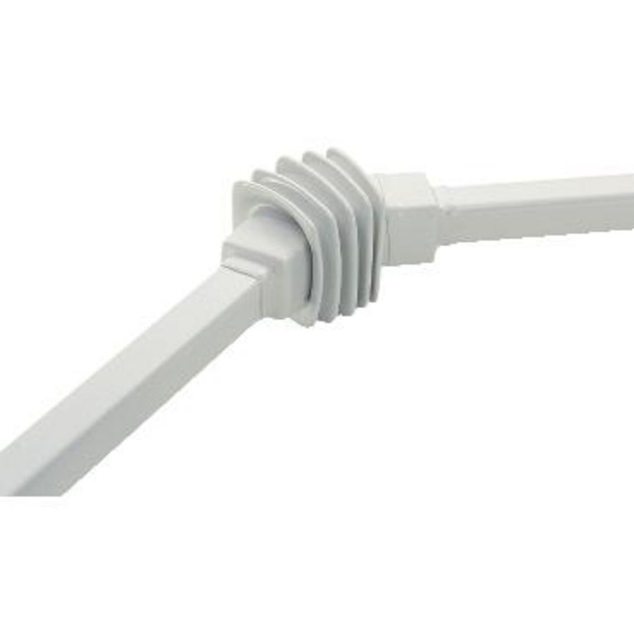 Articulated tube joint square 50mm cast steel RAL7040. S3CM