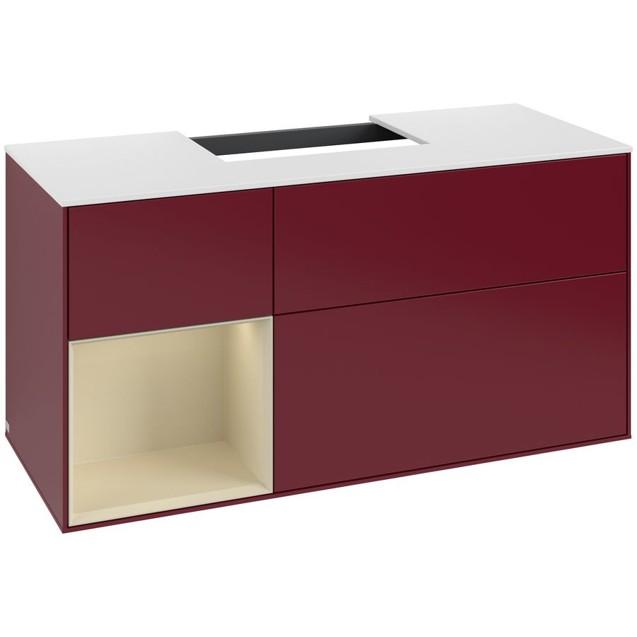 Wastafelonderkast Finion 1200x603x501mm Peony Matt Lacquer G161HJHB