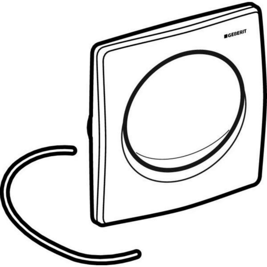 Losse afdekplaat v.urinoir pneumatisch bediend wit