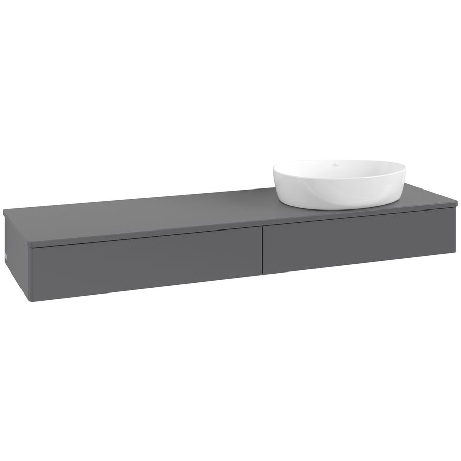 Wastafelonderkast Antao 1600x190x500mm Antr. Matt Lacquer L16010GK