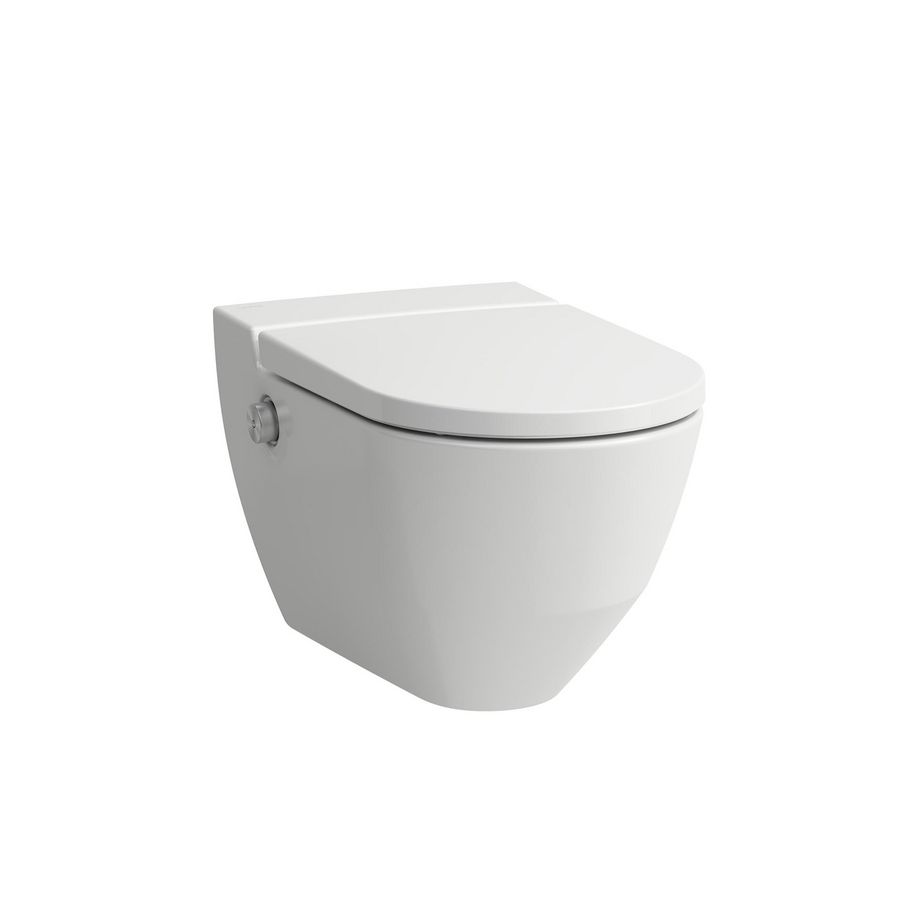 CLEANET NAVIA douchecloset wandmodel 58cm randloos wit mat incl. softclose zitting QR