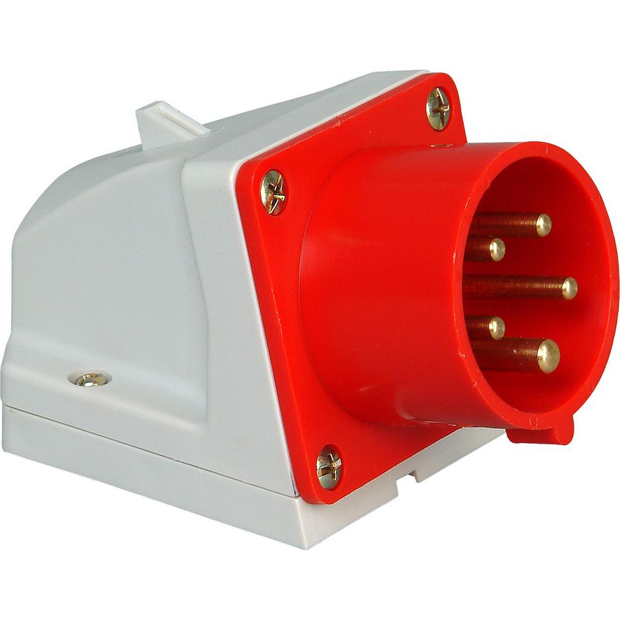 CEE wandcontactdoos stekker 5P 16A 400V 6h IP44 rood VVE=5