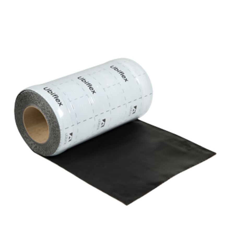 Rol a 5mtr. UBIFLEX FINIO loodvervanger 300mm zelfklevend zwart