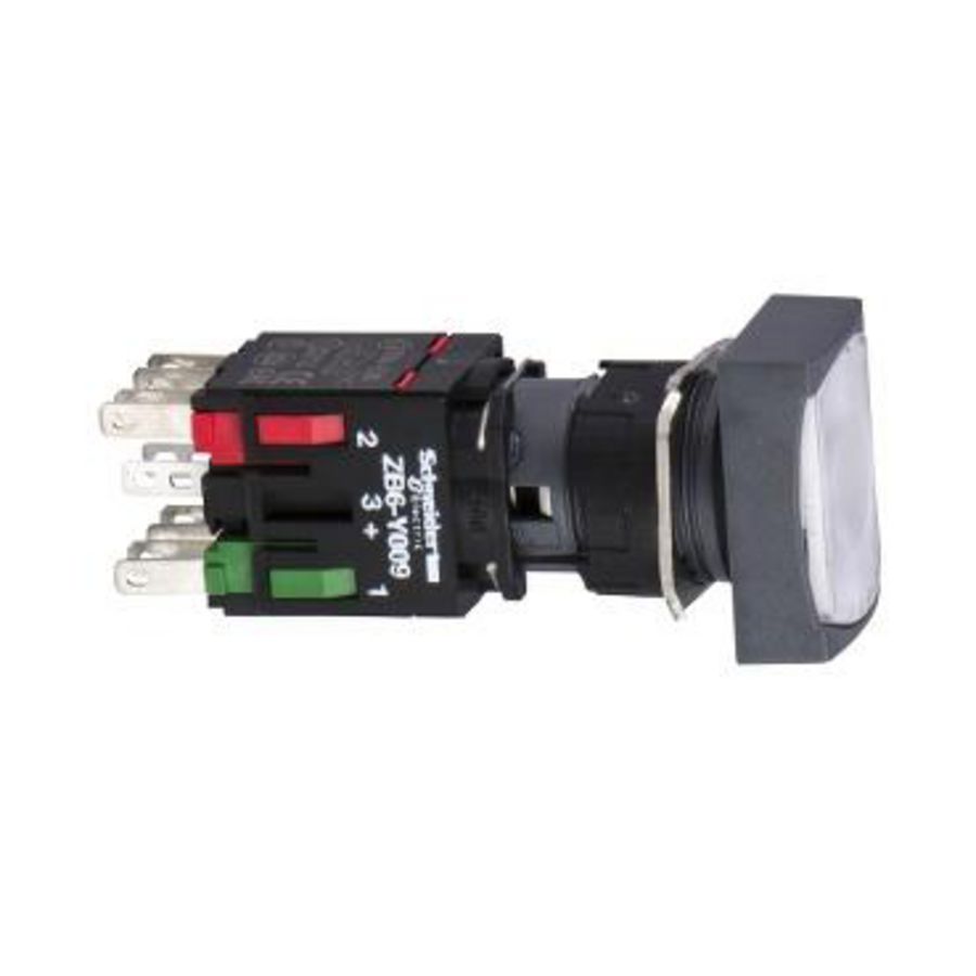 Drukknop Verlicht Verzonken 16mm 24V Kleurloo Harmony XB6