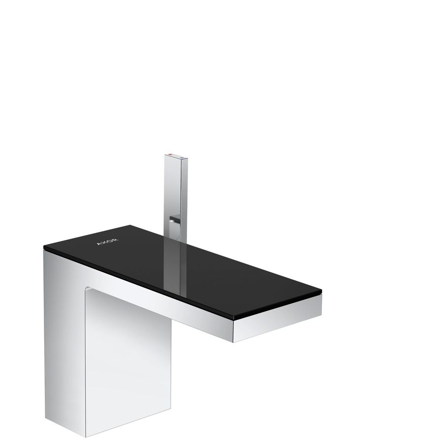 AXOR MyEdition 1-hendel wastafelmengkraan 110 met Push-Open chroom/zwart glas