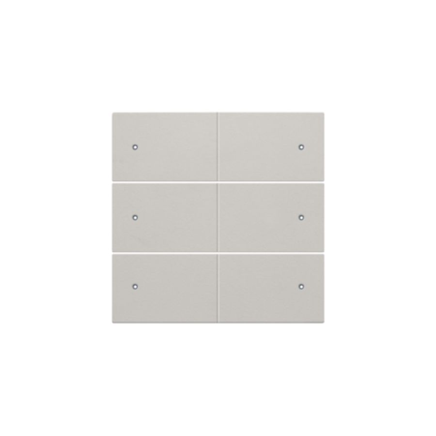 Afwerkingsset 6-voudige pot.vrij knop 24V Led l.grey