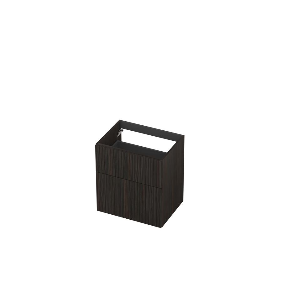 Onderkast 2L a-sym fineer gefreesd tbv greep 60cm matt intens black