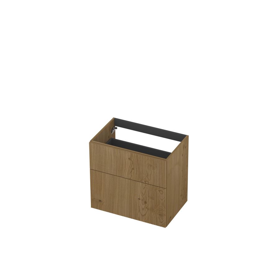 Onderkast 2L a-sym fineer gefreesd tbv greep 70cm natur