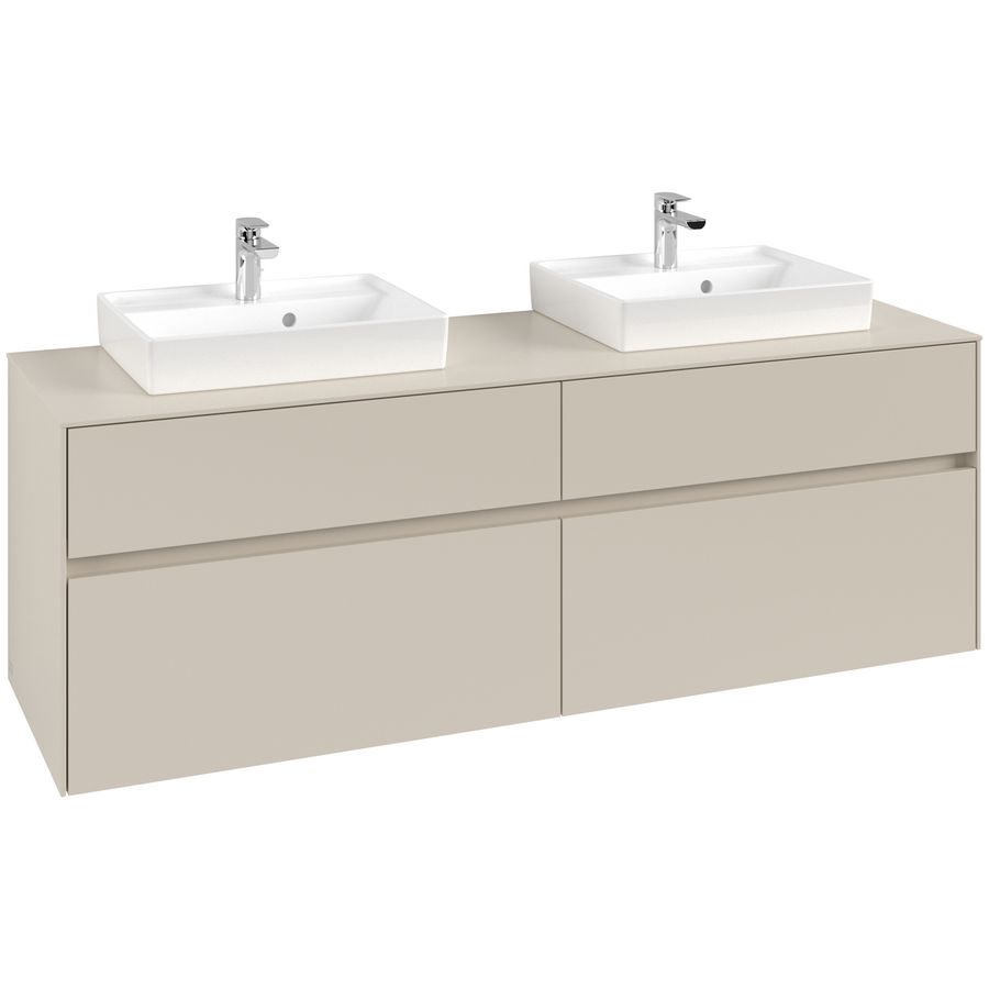 Wastafelonderkast Collaro 1600x548x500mm Cashmere Grey C021B0VN