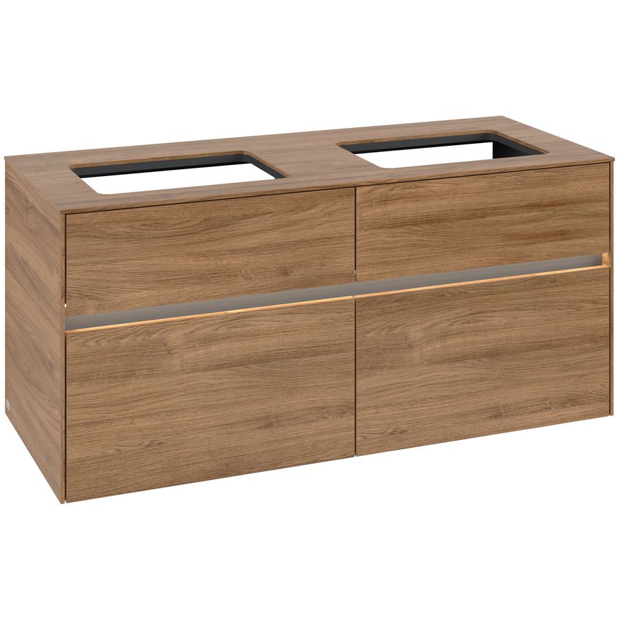 Wastafelonderkast Collaro 1200x548x500mm Oak.Kans C115B0RH