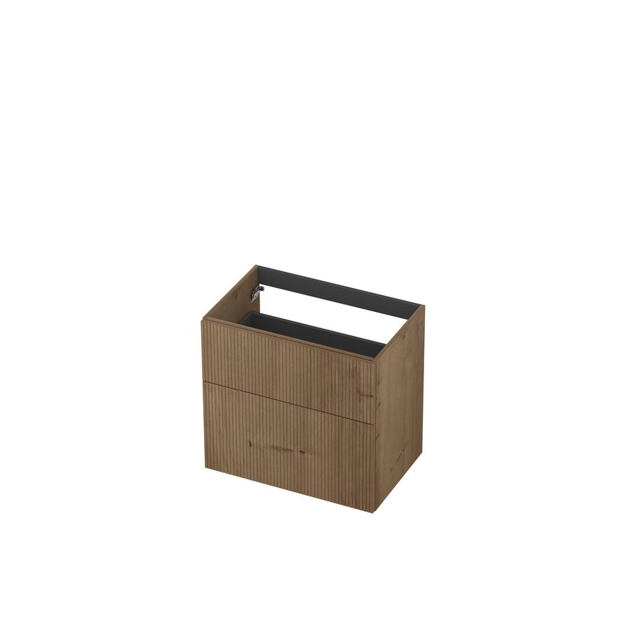 Onderkast 2L a-sym fineer gefreesd tbv greep 70cm ash grey