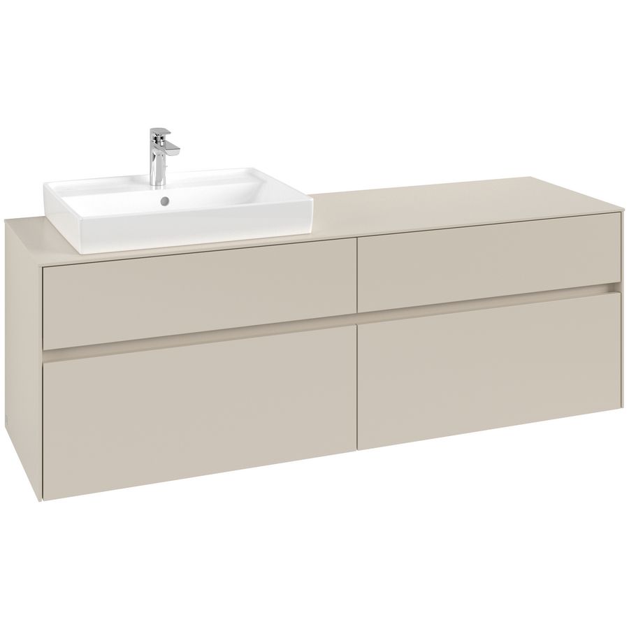 Wastafelonderkast Collaro 1600x548x500mm Cashmere Grey C02200VN