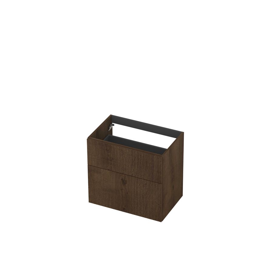Onderkast 2L a-sym fineer gefreesd tbv greep 70cm chocolate