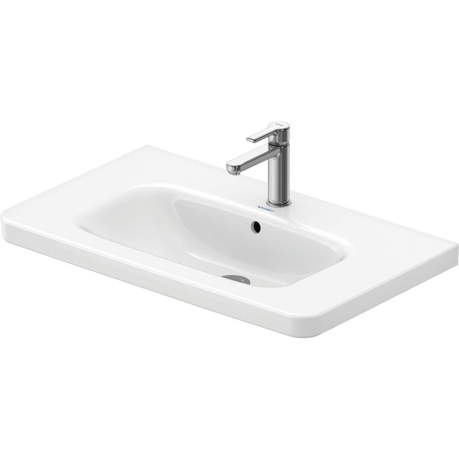DURASTYLE #232080 wastafel 800mm wit met kraangat met overloop