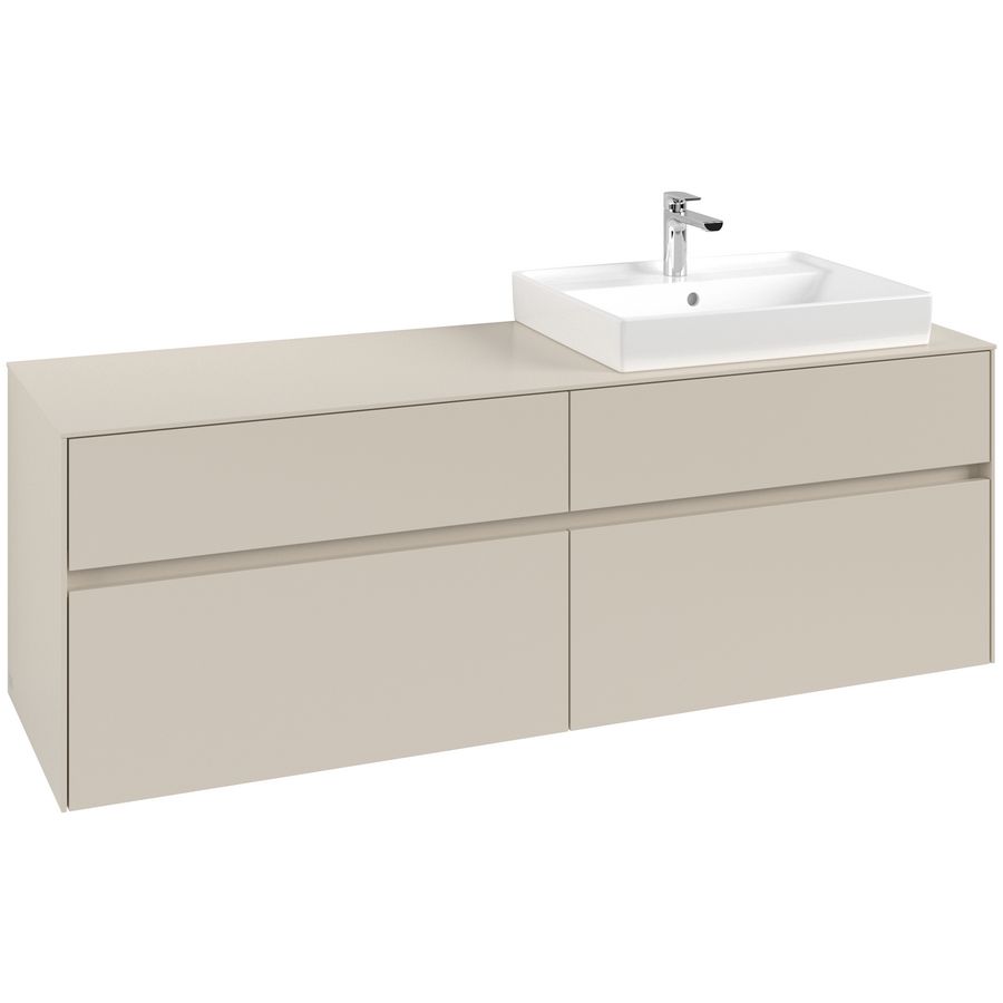 Wastafelonderkast Collaro 1600x548x500mm Cashmere Grey C023B0VN