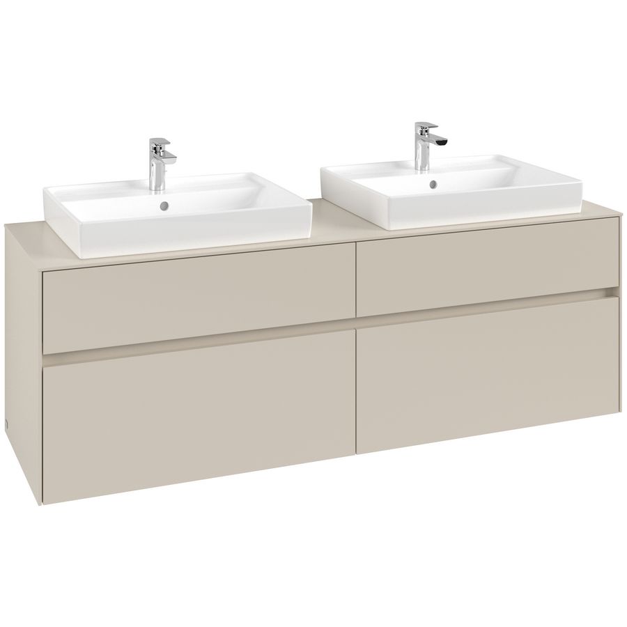 Wastafelonderkast Collaro 1600x548x500mm Cashmere Grey C02400VN