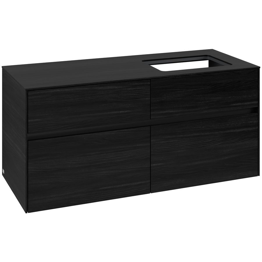 Wastafelonderkast Collaro 1200x548x500mm Black Oak C11400AB
