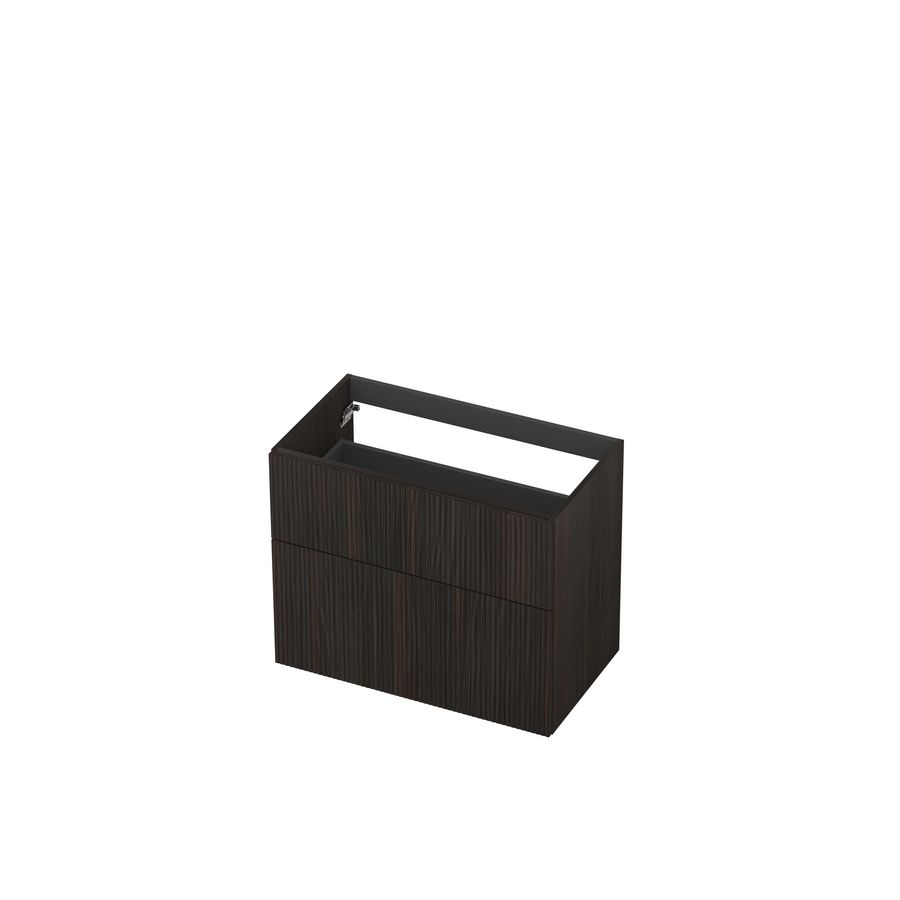 Onderkast 2L a-sym fineer gefreesd tbv greep 80cm matt intens black