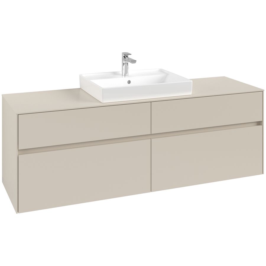 Wastafelonderkast Collaro 1600x548x500mm Cashmere Grey C02500VN