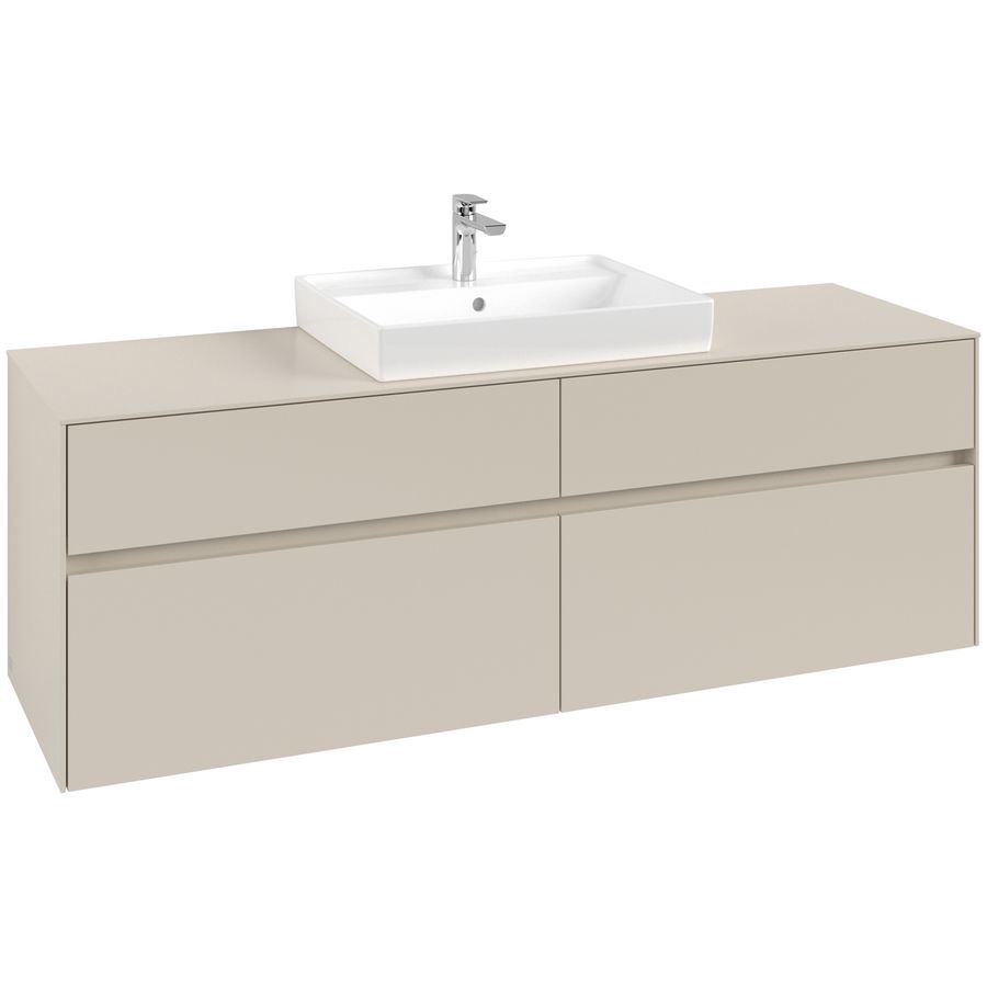 Wastafelonderkast Collaro 1600x548x500mm Cashmere Grey C025B0VN