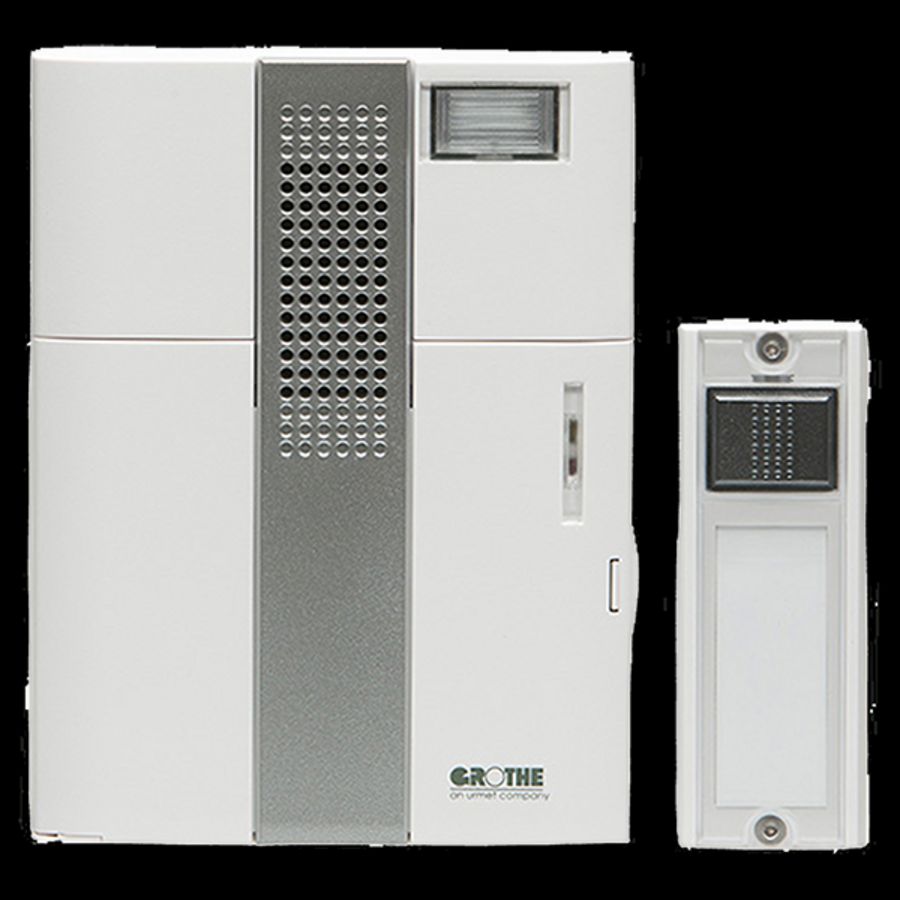 Draadloze gong beldrukker/zender reikwijdte 500m. 714252