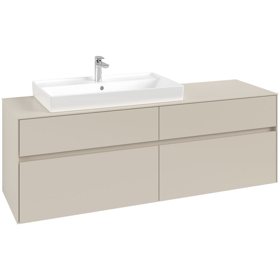 Wastafelonderkast Collaro 1600x548x500mm Cashmere Grey C026B0VN
