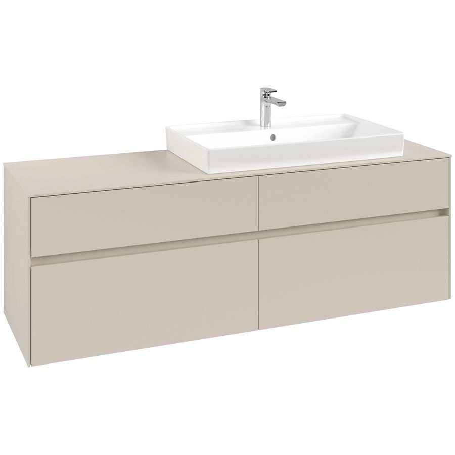 Wastafelonderkast Collaro 1600x548x500mm Cashmere Grey C027B0VN