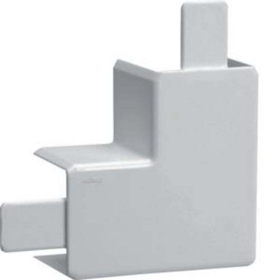 Vlakke hoek voor goot 20x35/36mm LF lichtgrijs